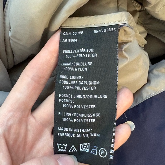 Nuage Size Large Navy Blue Hooded Parka Puffer Vest Outdoor Travel Hiking - Picture 7 of 7